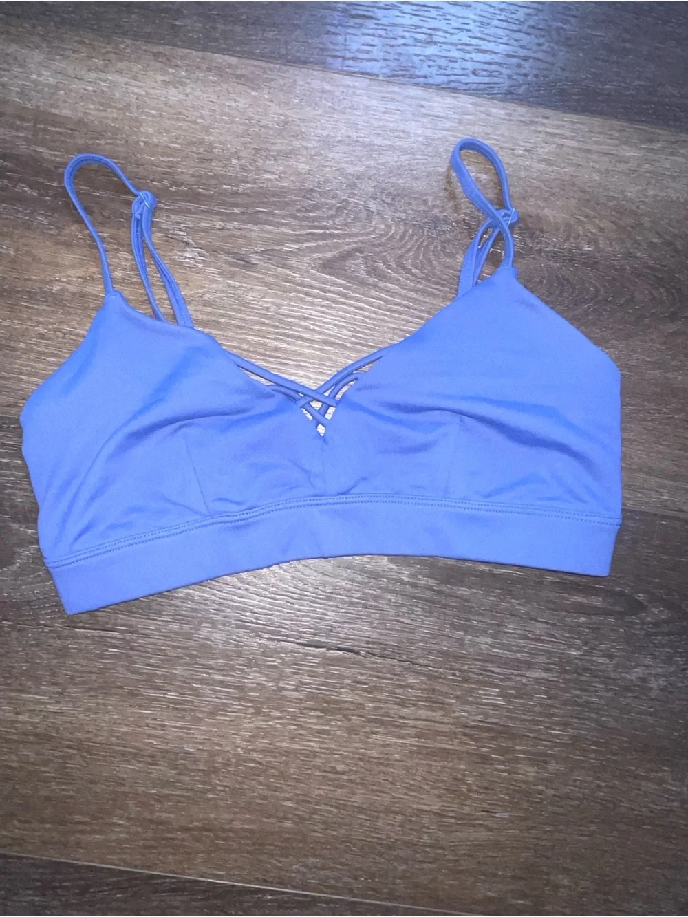 ALO Yoga Periwinkle Blue CrissCross Sports Bra XS